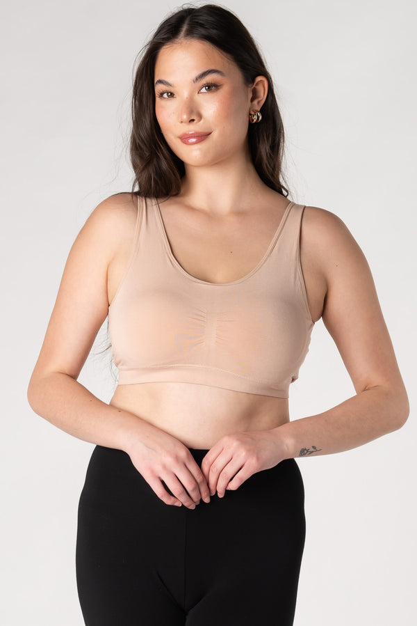 Essential Bamboo Bralette - Beige - Essential Bamboo Bralette - Beige