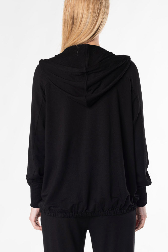 terrera womens black bamboo zip up hoodie sweater canada