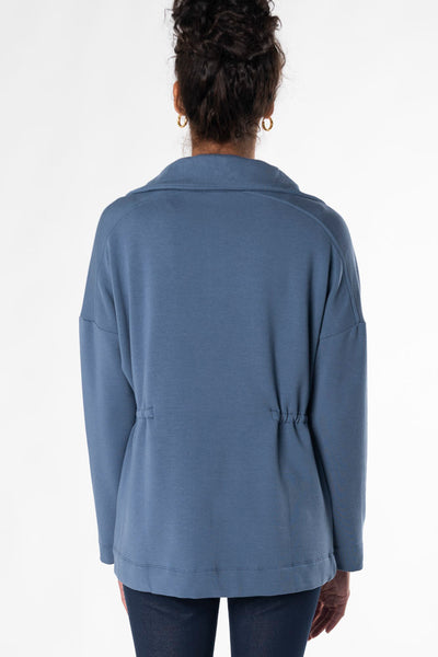 terrera-womens-bamboo-sweatshirt-slate blueterrera womens slate blue bamboo half-zip sweater canada