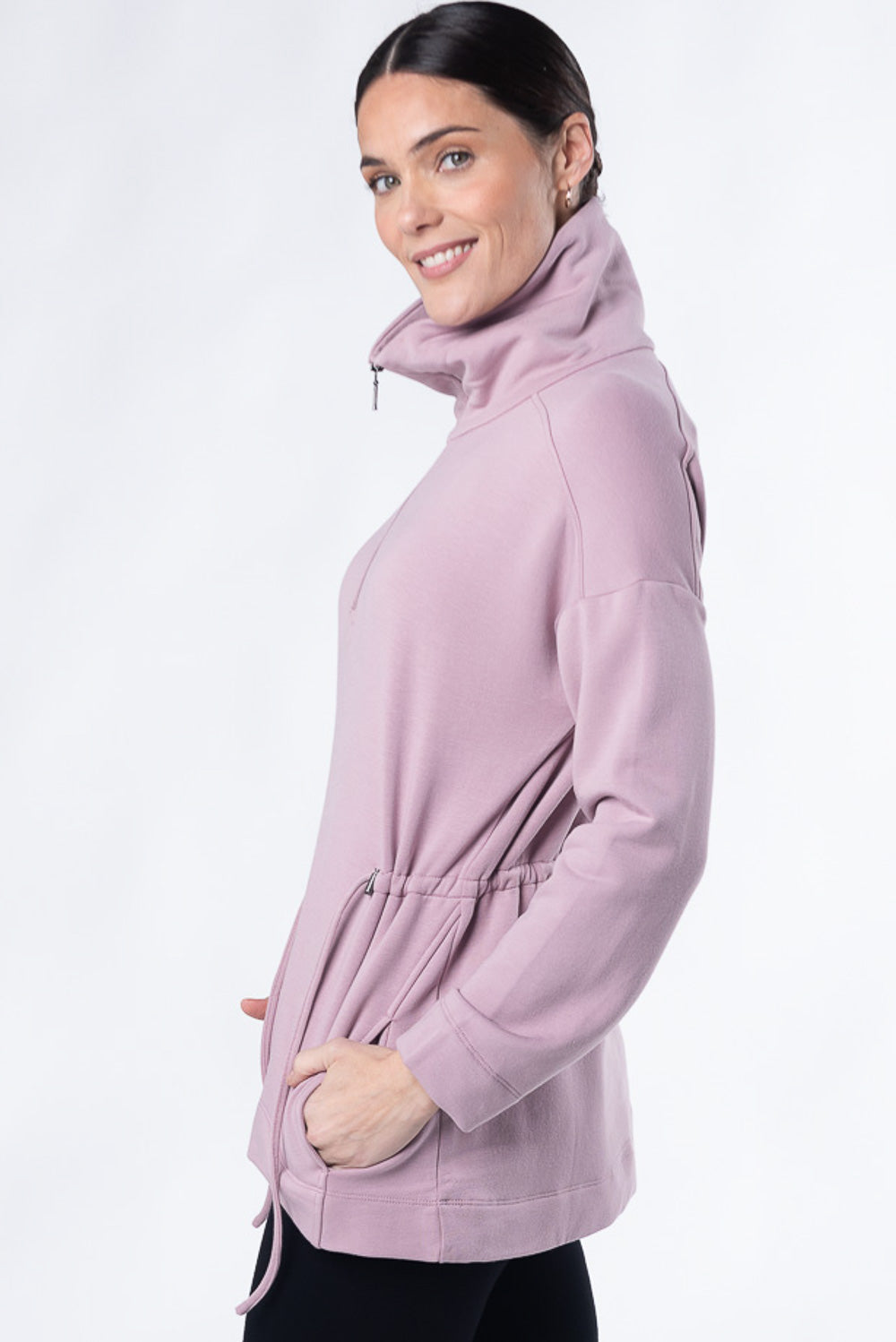 terrera womens lavender bamboo half-zip sweater canada
