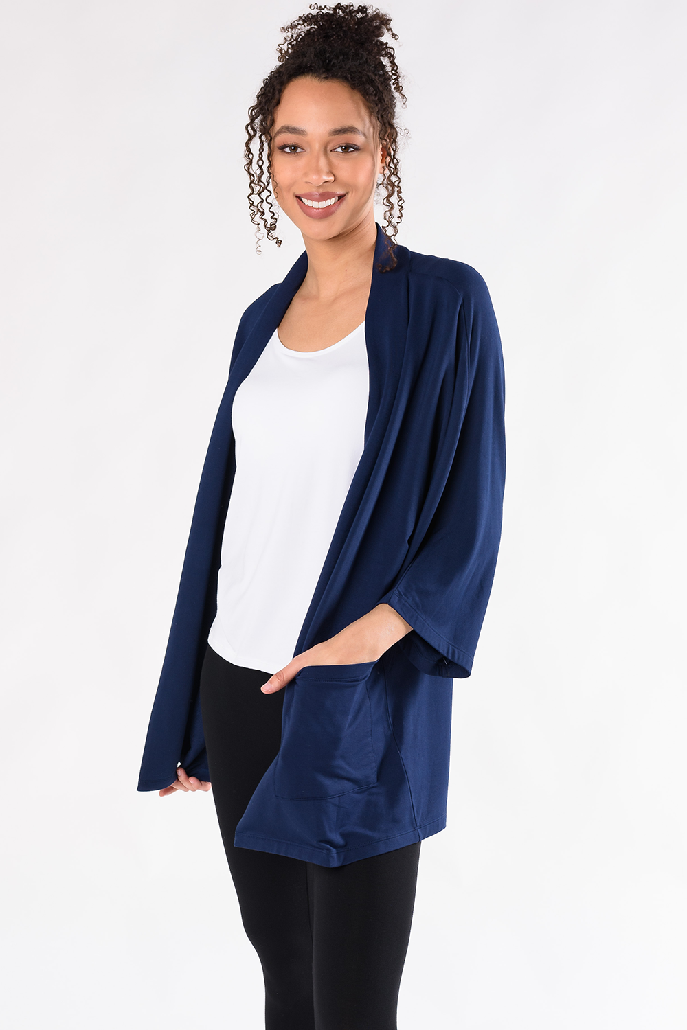 Navy blue outlet kimono cardigan