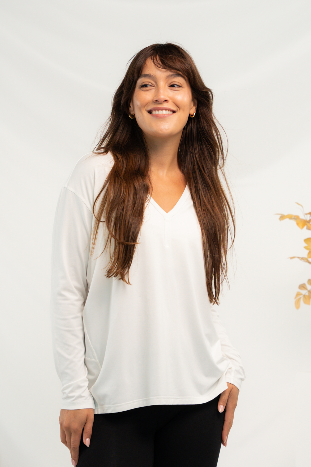 Mila Cocoon Bamboo Top - Vanilla