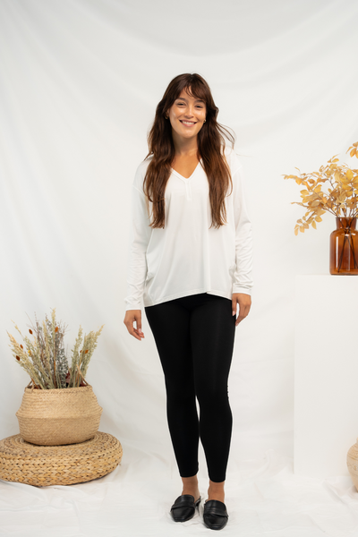 Mila Cocoon Bamboo Top - Vanilla