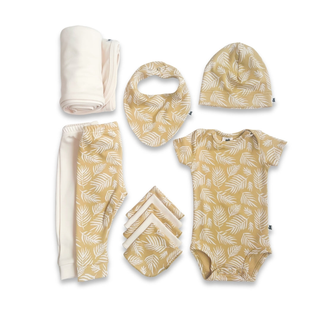 Bamboo Baby Capsule Gift Box | Palm Fronds &amp; Cream