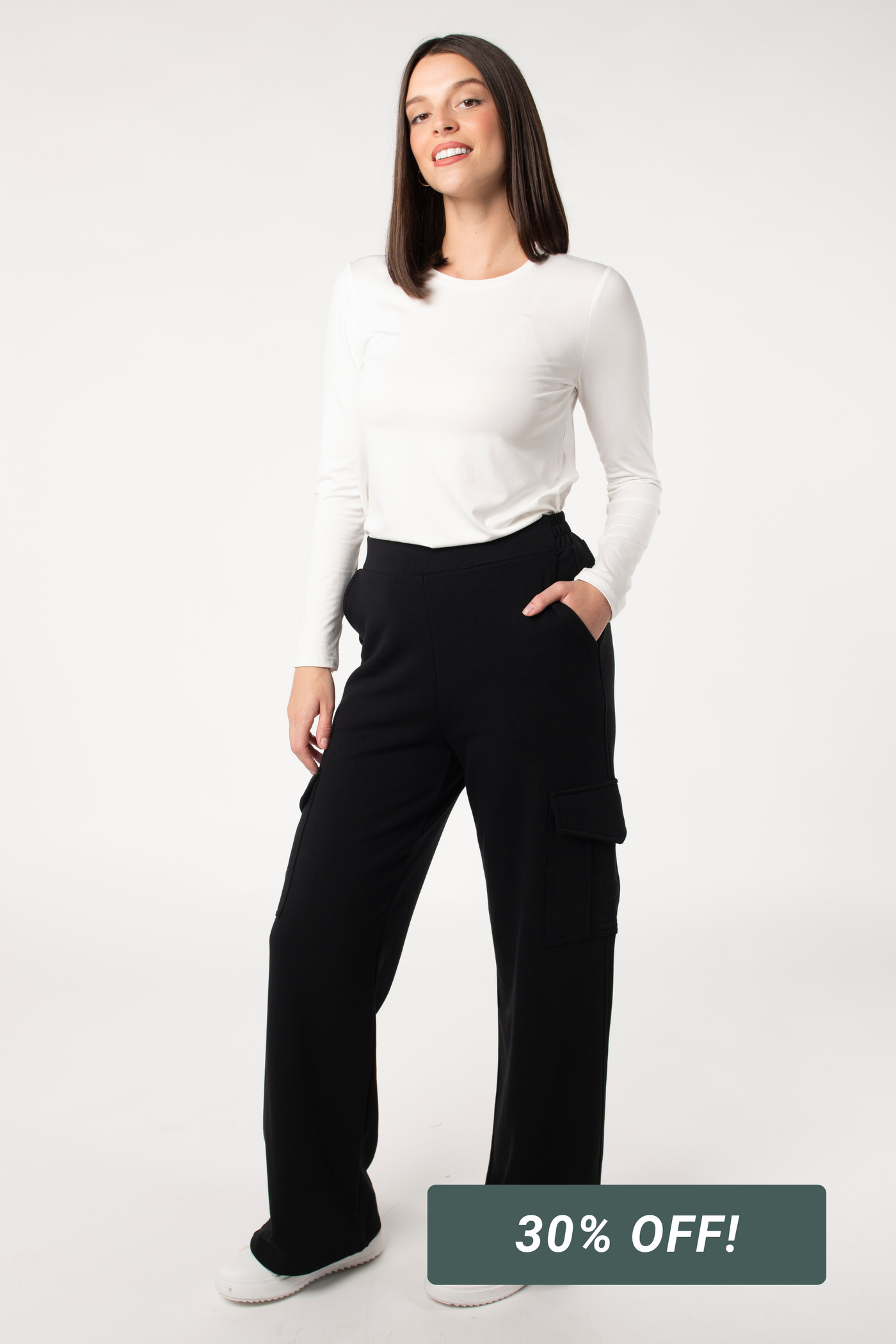 River Cargo Bamboo Pant - Black