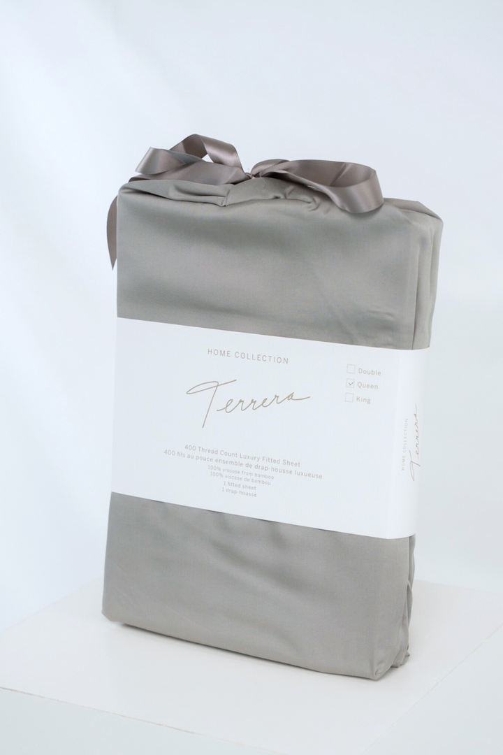 Terrera Bamboo Flat Sheet - Grey