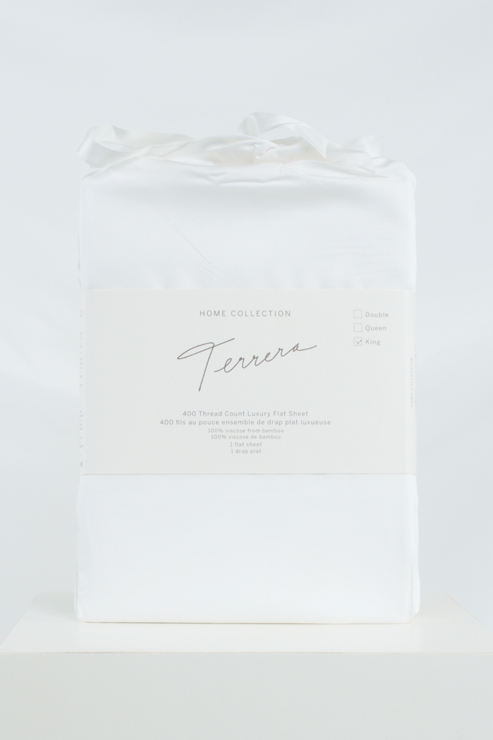 Terrera Bamboo Flat Sheet - White