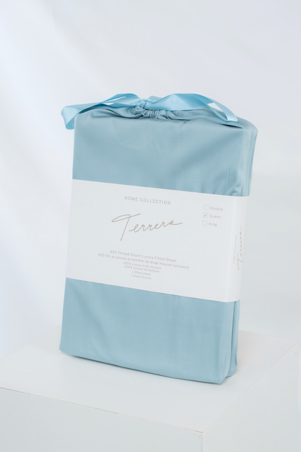 Bamboo Fitted Sheet - Sky - Terrera