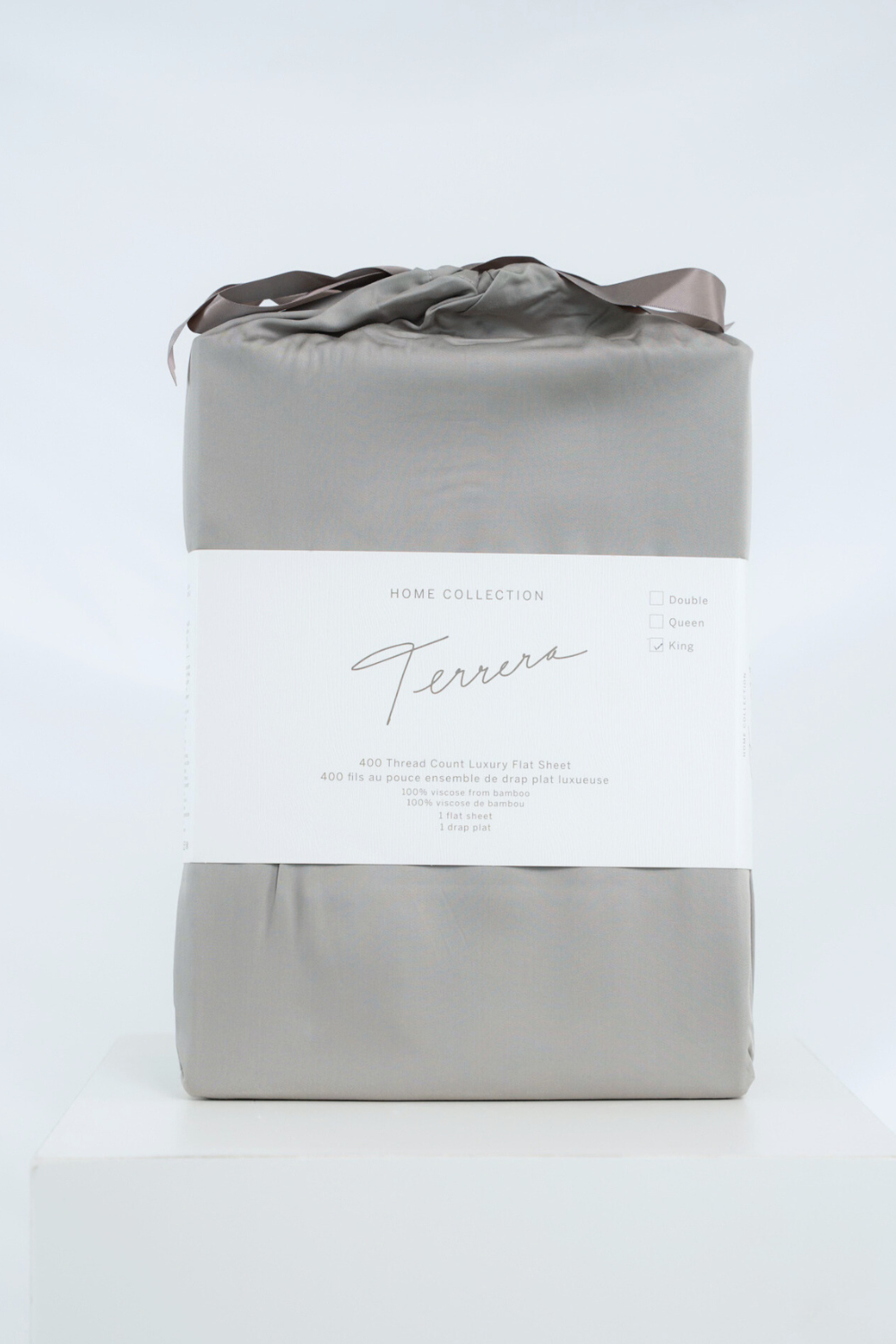 Terrera Bamboo Flat Sheet - Grey