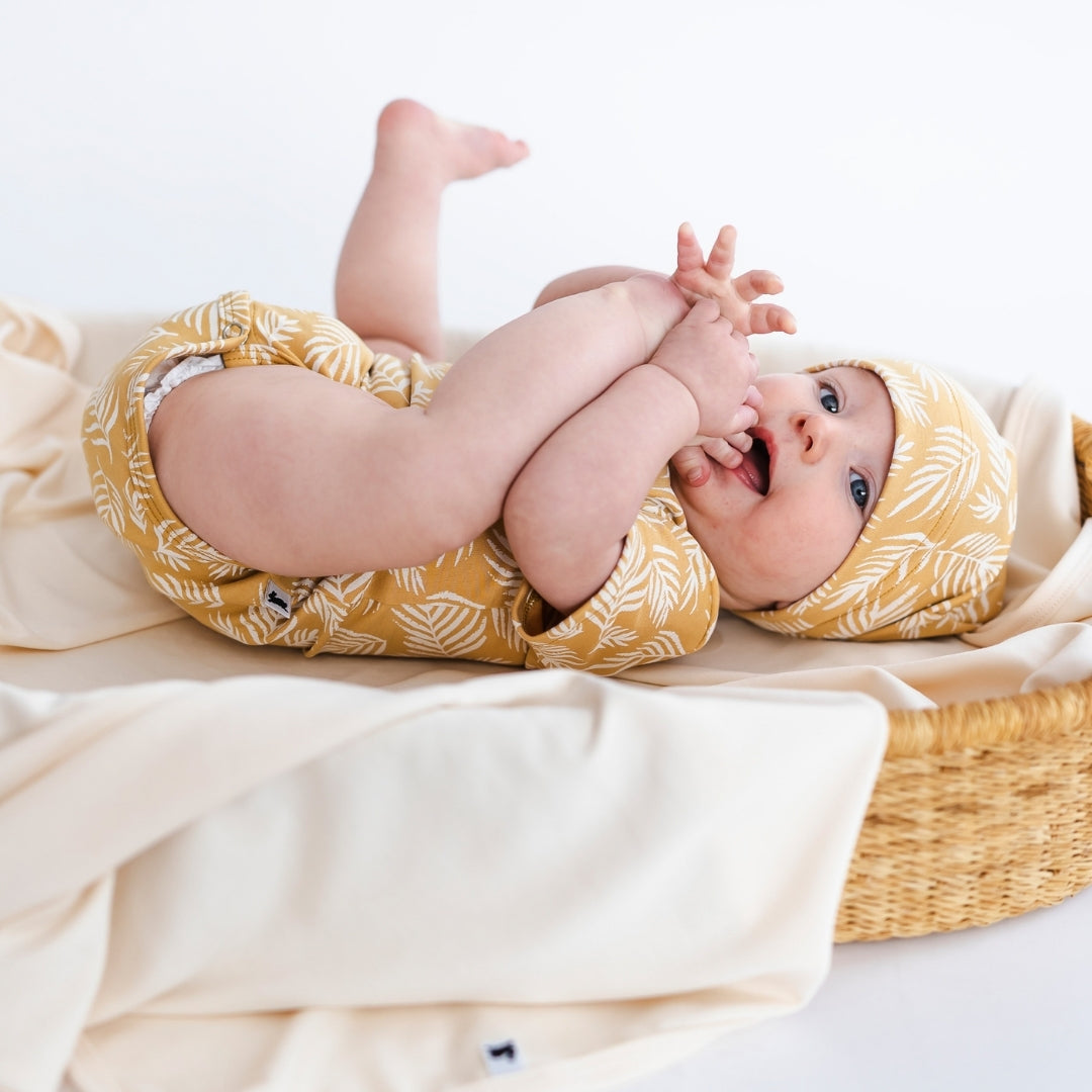 Bamboo Baby Capsule Gift Box | Palm Fronds &amp; Cream
