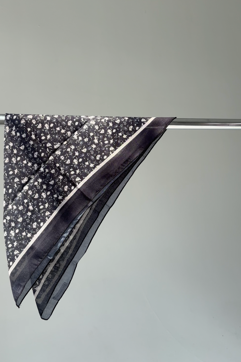Patterned Square Scarves - Navy Floral