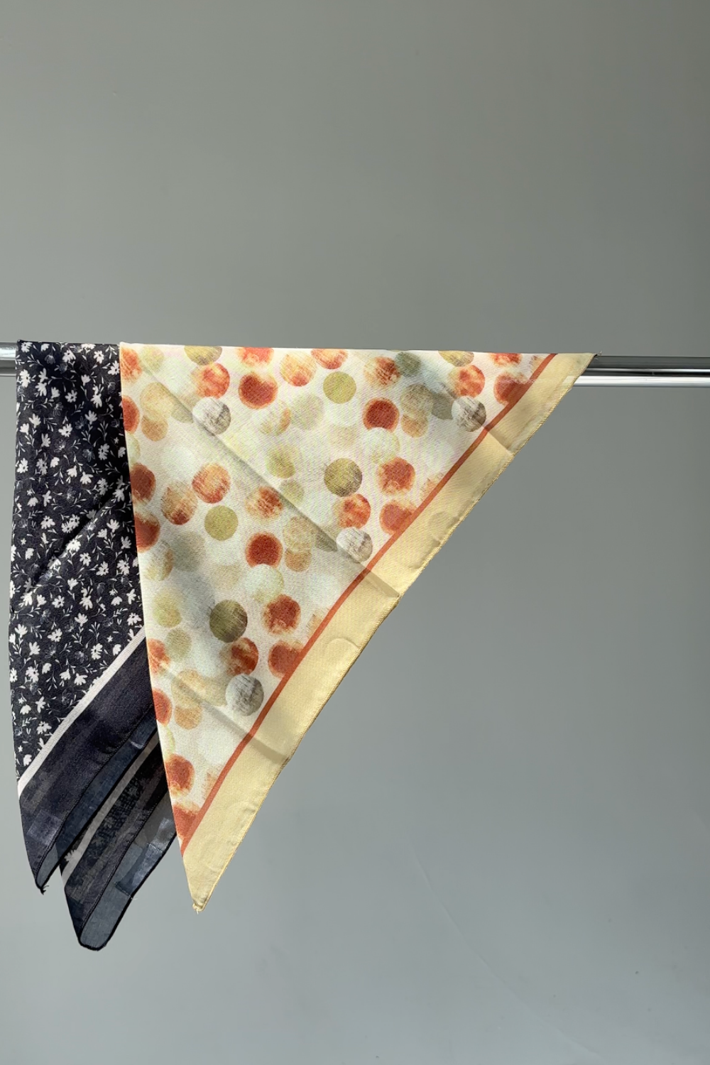 Patterned Square Scarves - Earthy Polka Dot