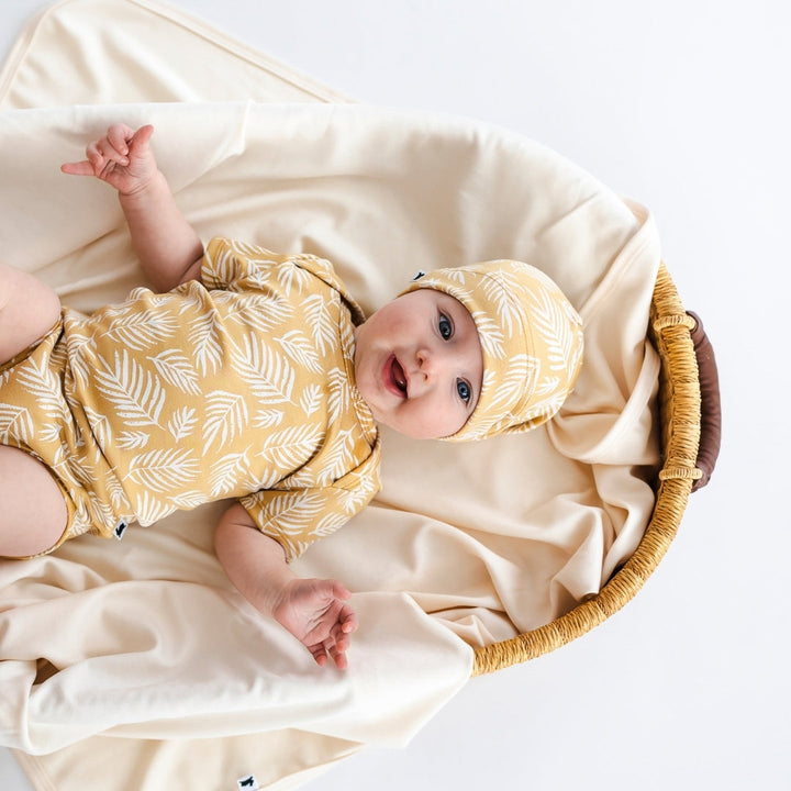 Bamboo Baby Capsule Gift Box | Palm Fronds &amp; Cream