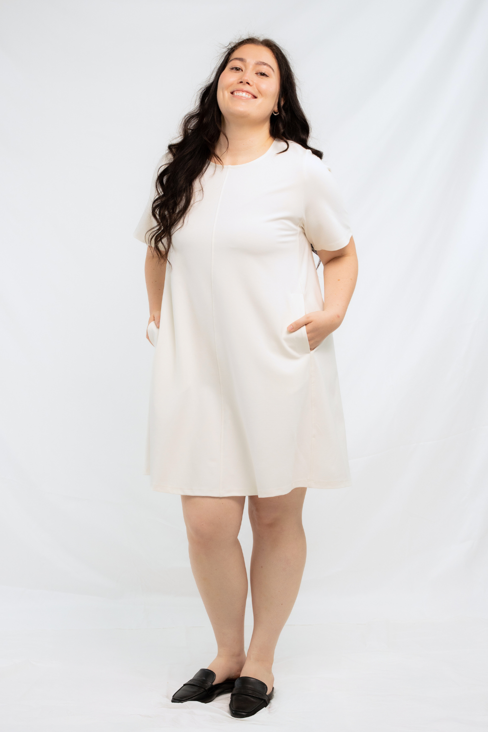 Heidi Short Sleeve Bamboo Dress - Cream