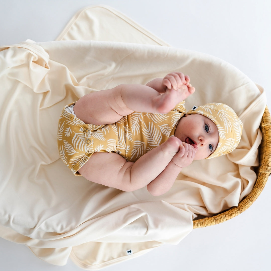 Bamboo Baby Capsule Gift Box | Palm Fronds &amp; Cream