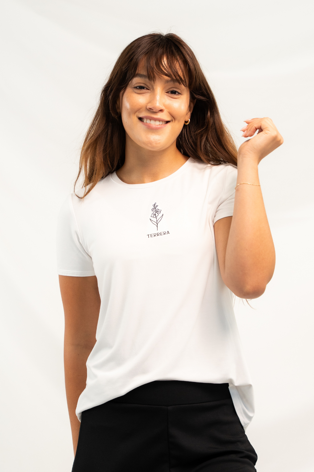 Gracie Crew Neck Bamboo Tee - White (Birthday Edition)