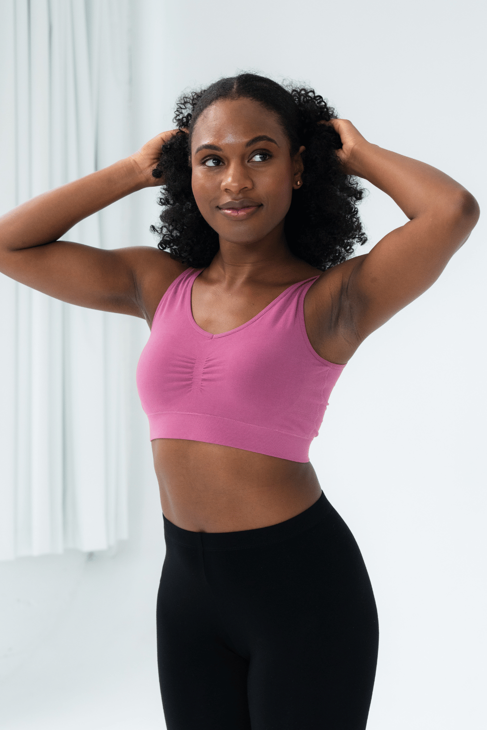Essential V-Neck Bamboo Bralette - Wild Rose