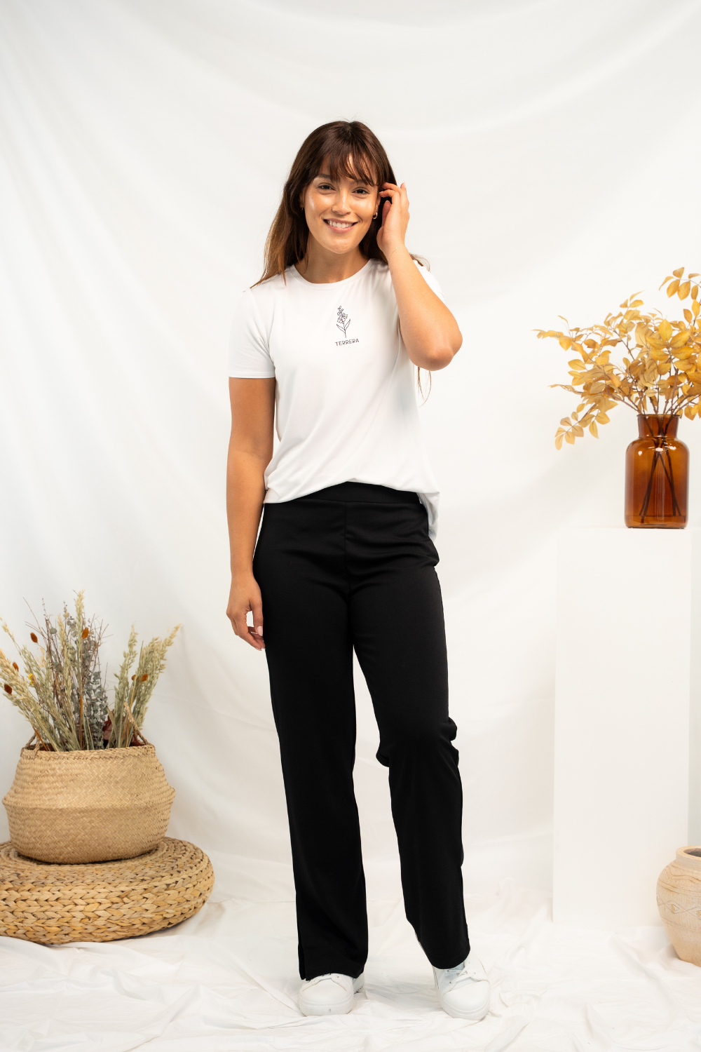 Gracie Crew Neck Bamboo Tee - White (Birthday Edition)