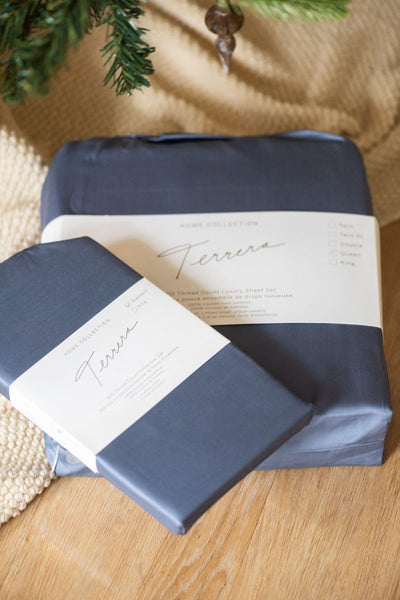 Bamboo Pillowcase Set - Mineral Blue