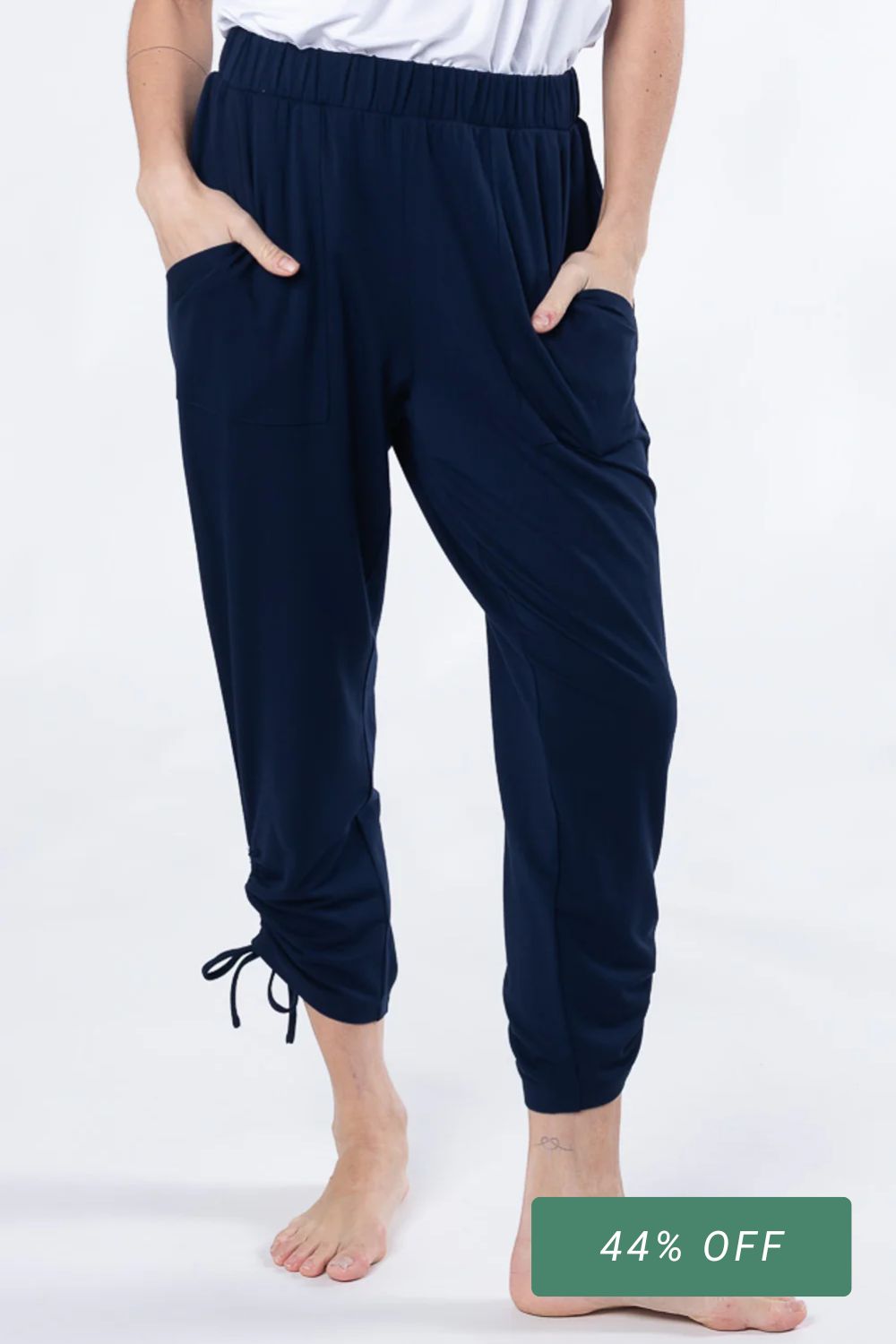 Colette Cropped Bamboo Pant - Ink