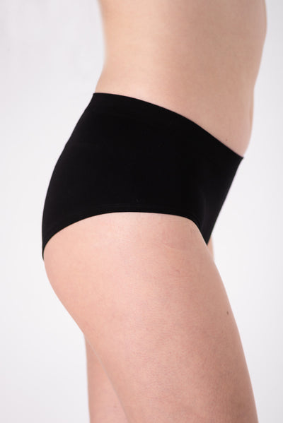 Bamboo underwear in Black side view