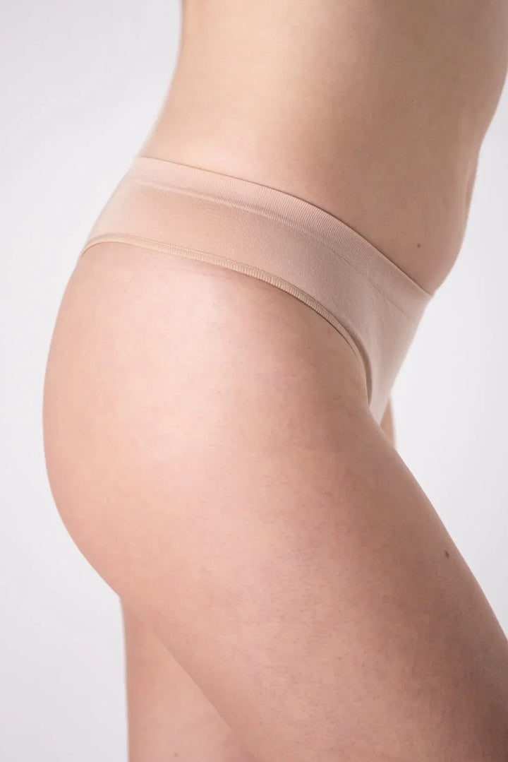 2-Pack Bamboo Thong Underwear - Beige - Terrera