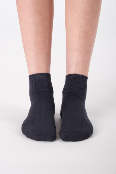 Ladies' 2-Pack Micro Crew Length Bamboo Socks - Charcoal