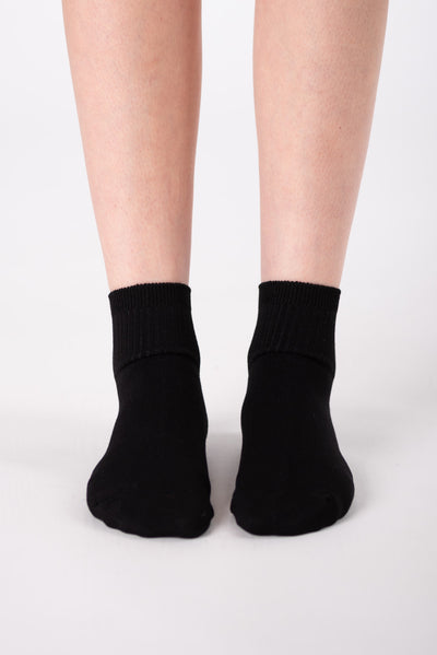 Ladies' 2-Pack Micro Crew Length Bamboo Socks - Black