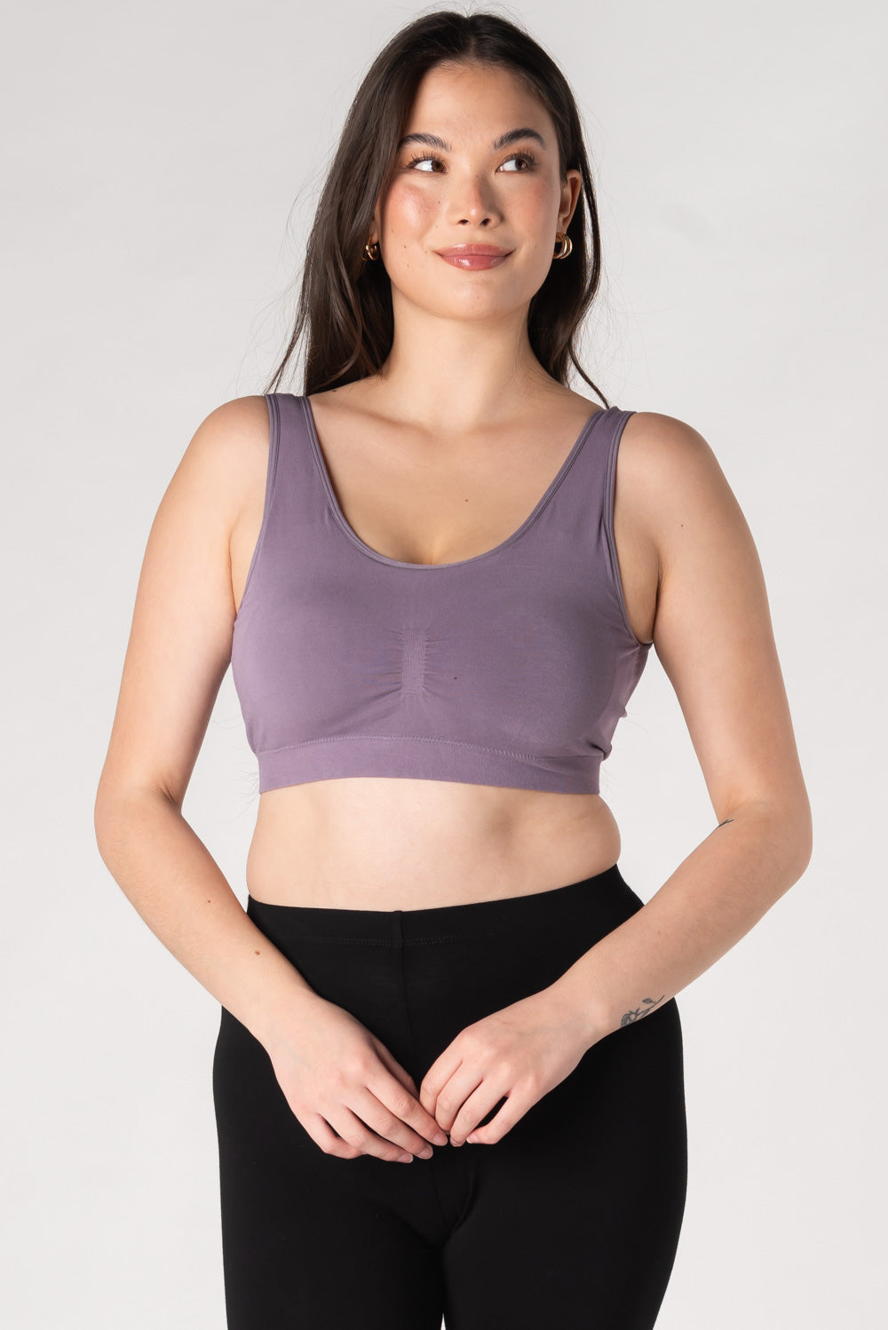 Essential Bamboo Bralette - Dusty Purple