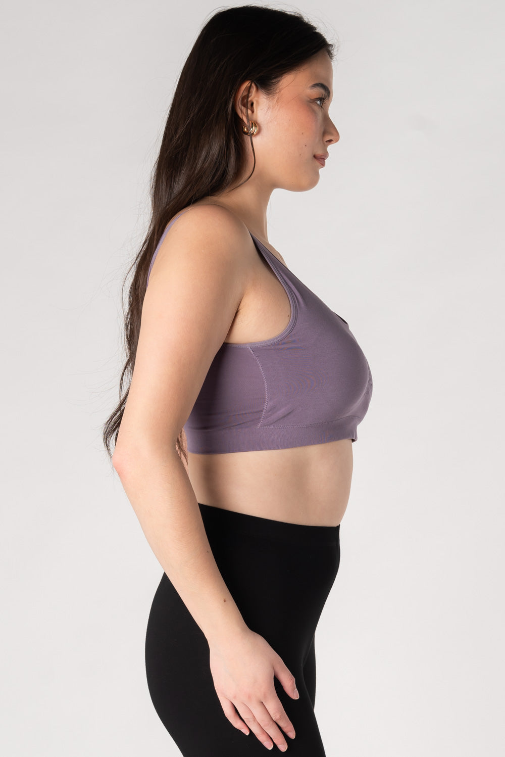 Essential Bamboo Bralette - Dusty Purple