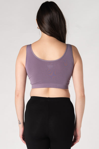 Essential Bamboo Bralette - Dusty Purple