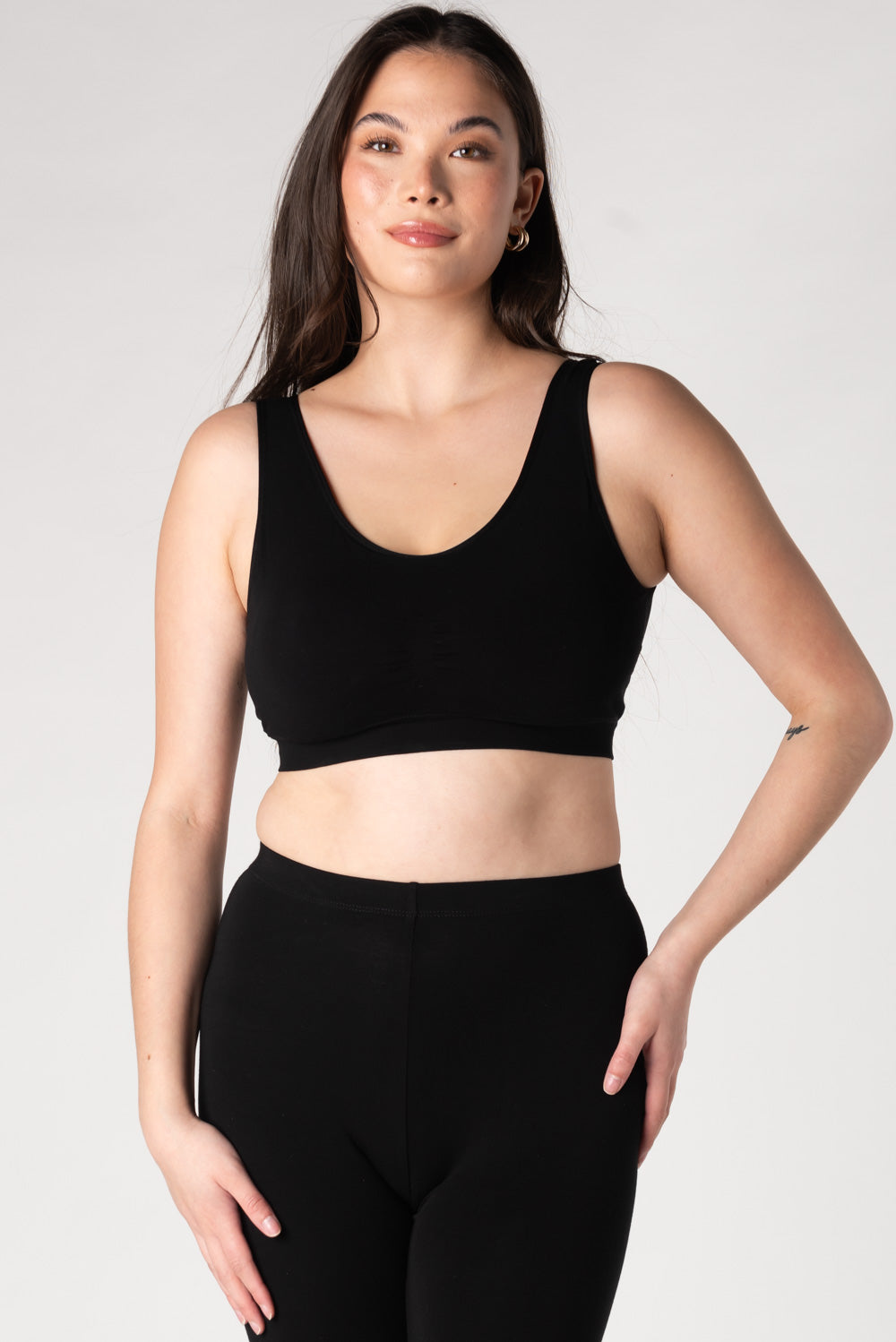 Essential Bamboo Bralette - Black - Terrera