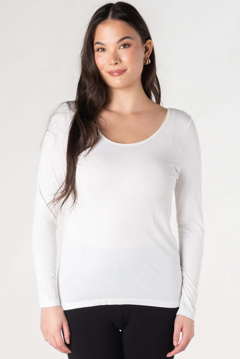 Aurora Seamless Bamboo Long Sleeve - White - Terrera