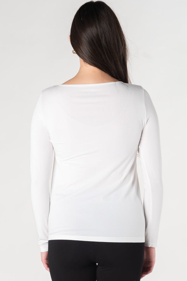 Aurora Seamless Bamboo Long Sleeve - White - Terrera
