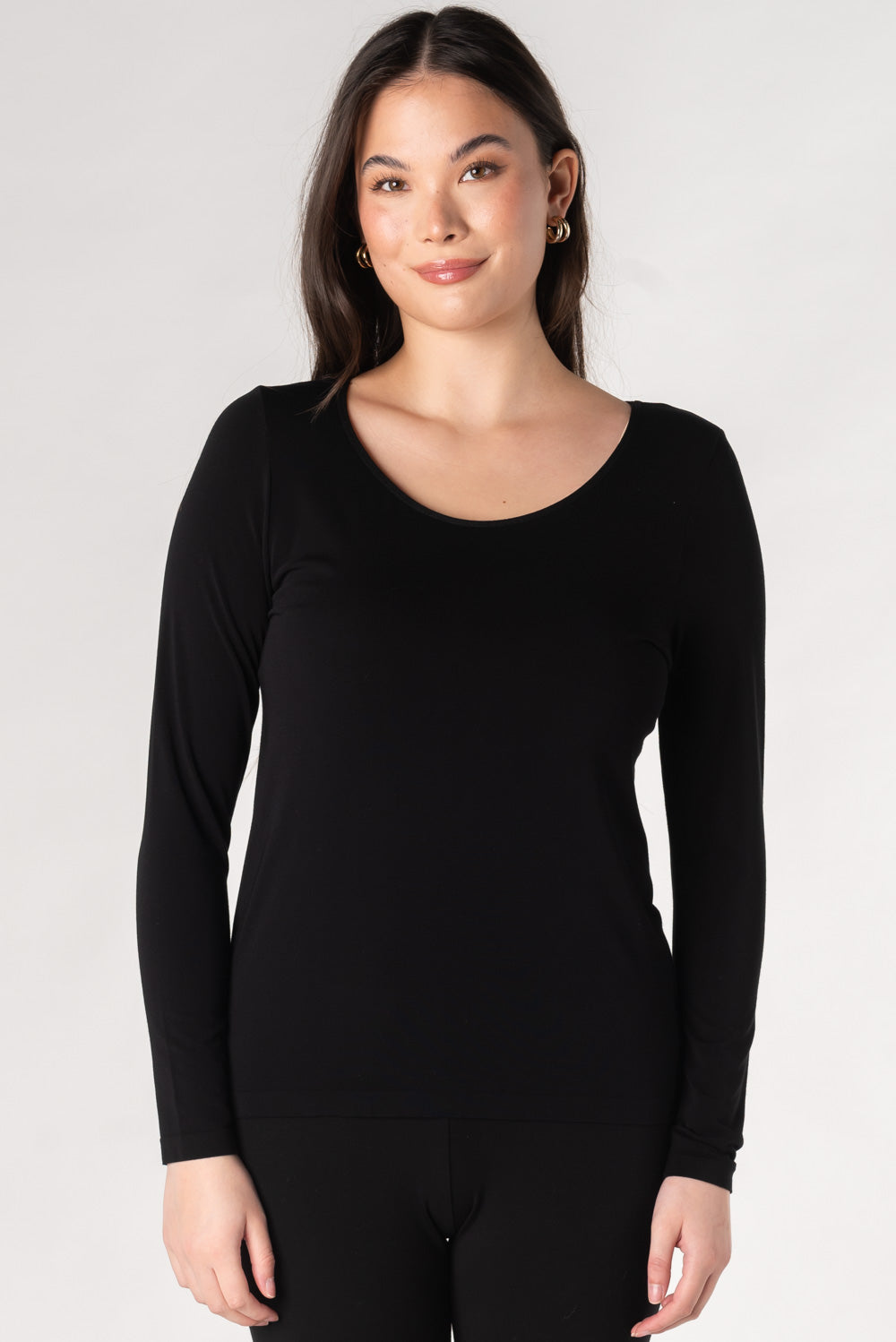 Aurora Seamless Bamboo Long Sleeve - Black