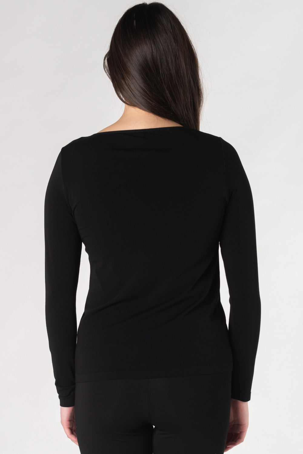 Aurora Seamless Bamboo Long Sleeve - Black - Terrera