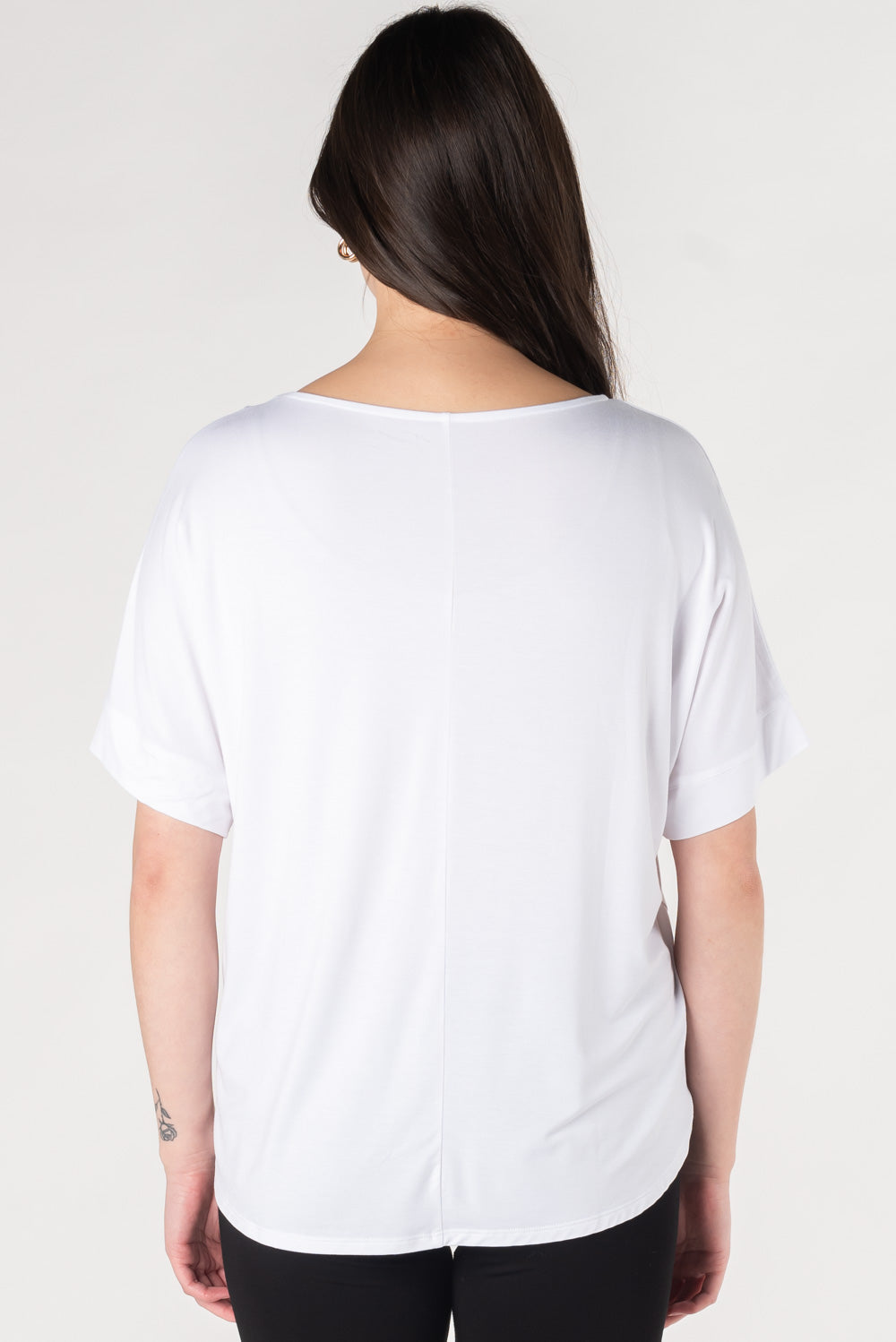 Laura Relaxed-Fit Bamboo Blouse - White