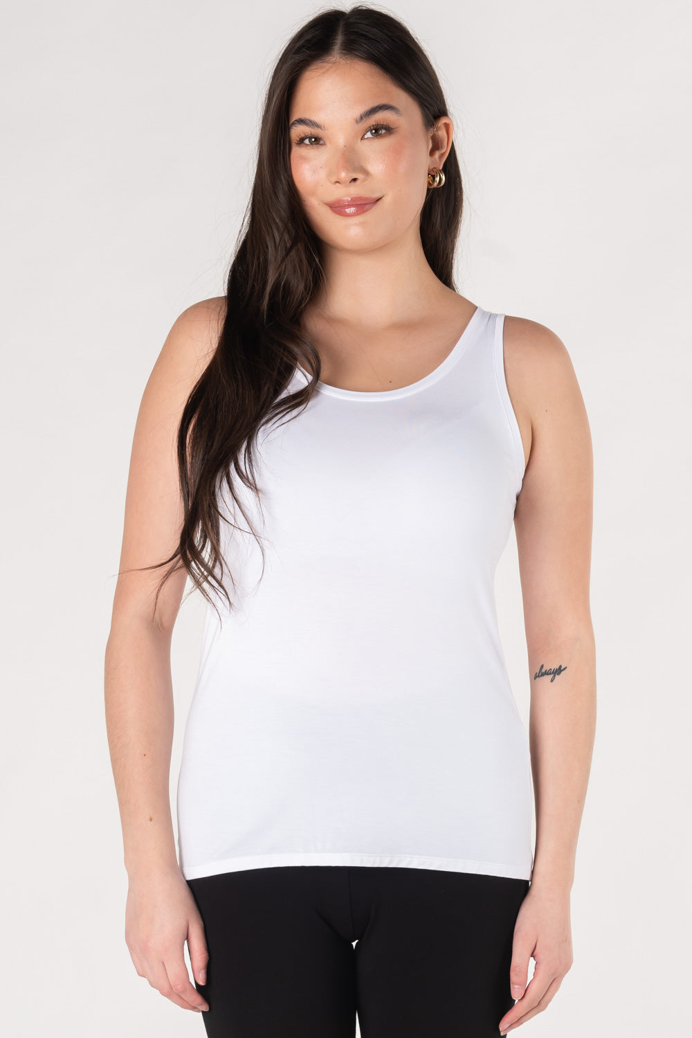 Cindy Bamboo Tank - White - Terrera