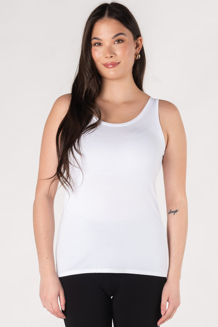 Cindy Bamboo Tank - White - Terrera