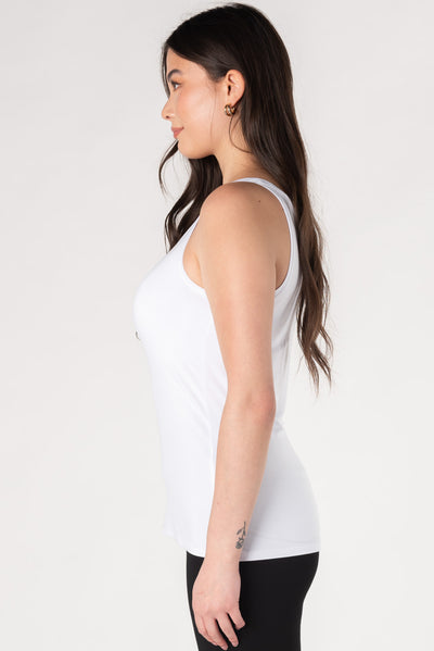 Cindy Bamboo Tank - White