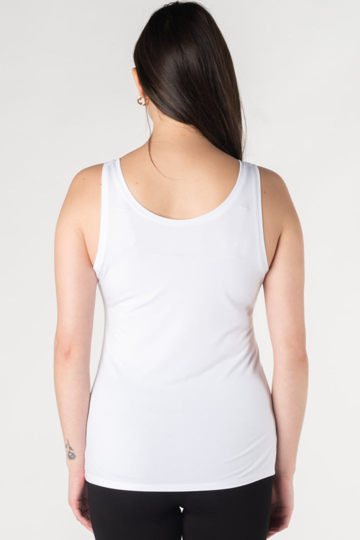 Cindy Bamboo Tank - White - Terrera