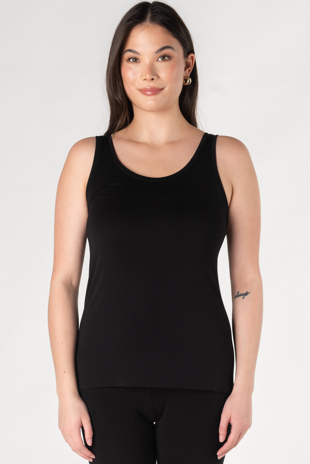 Cindy Bamboo Tank - Black - Terrera
