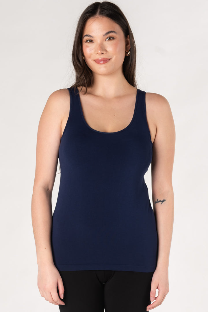 Seamless Bamboo Bra Tank - Ink - Terrera