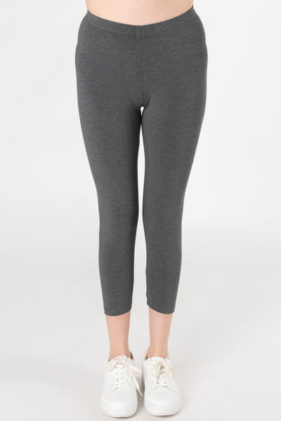 Suri Capri Bamboo Leggings – Heather Charcoal