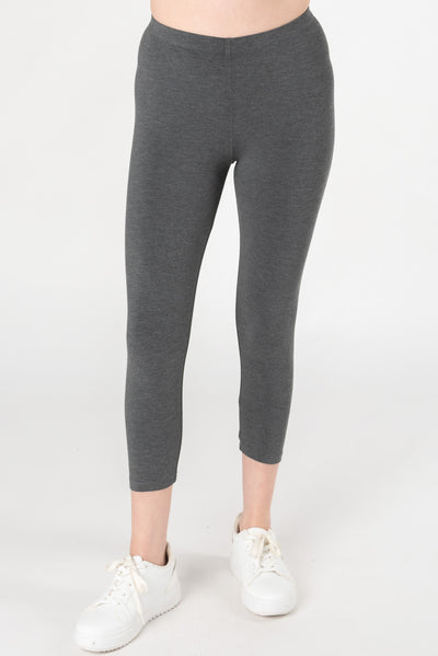 Suri Capri Bamboo Leggings – Heather Charcoal