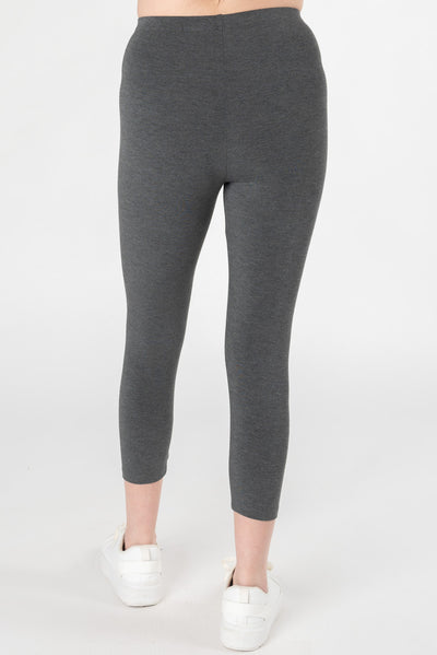 Suri Capri Bamboo Leggings – Heather Charcoal