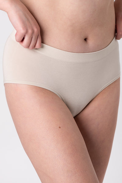 Bamboo underwear in Cream front view