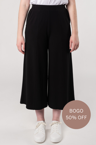 Paulina Bamboo Culotte - Black