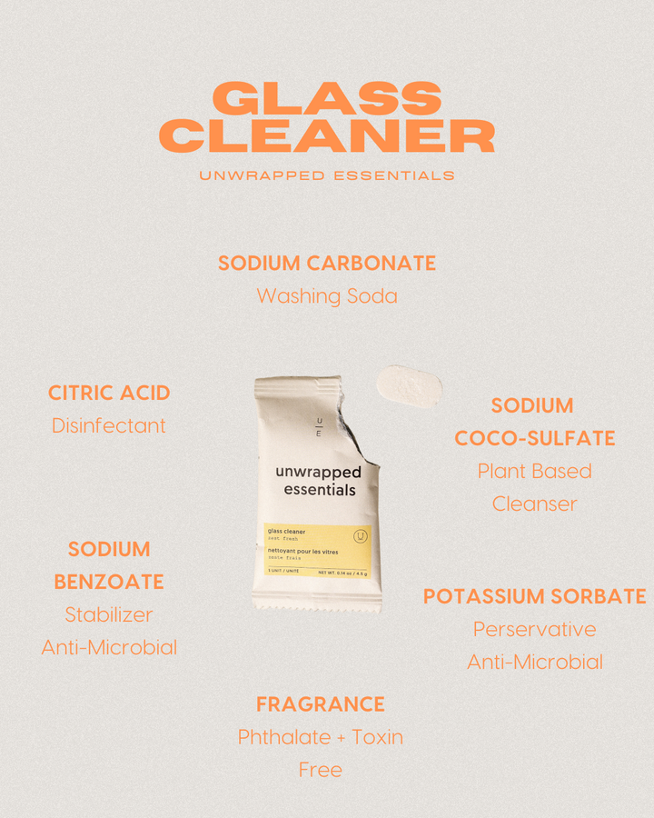 Glass Cleaner Tablets by Unwrapped Essentials