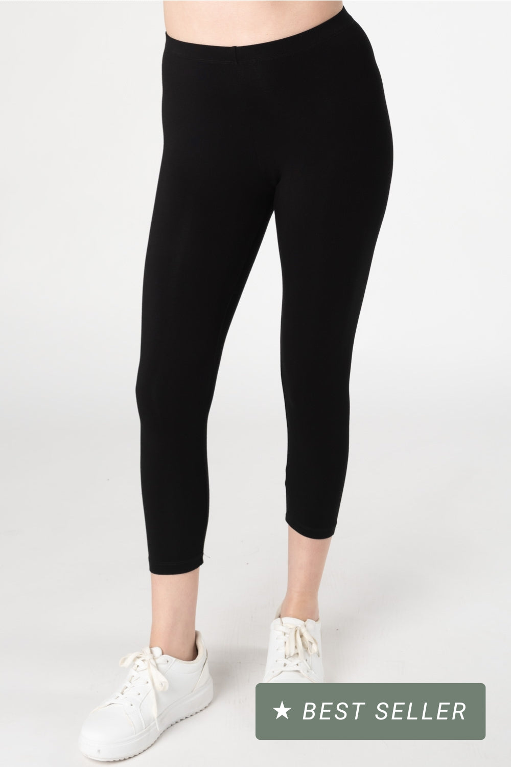 Suri Capri Bamboo Leggings - Black - Terrera